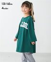 ワンピース キッズ ビッグシルエット プリント 女の子 子供服 ジュニア服 ネイビー/黒 身長140/150/160cm ニッセン nissen