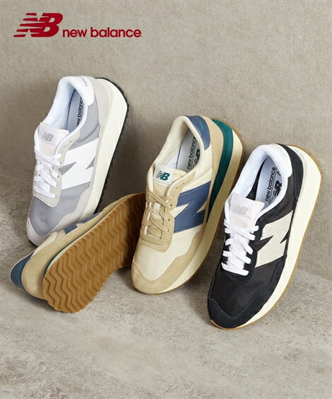 ニューバランス メンズ スニーカー MS237 BEIGE/BLACK/GRAY 26/26.5/27/28/29cm ニッセン nissenのサムネイル