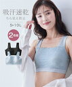 ブラジャー ノンワイヤー レディース 吸汗速乾 メッシュ チラ見え防止 レース ハーフトップ 2枚組 ソフトカップ付 夏 S/M/L ニッセン nissen