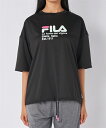 FILA 水着 レディース 水陸両用ロゴ入りラッシュ Tシャツ 223-730 223-730-0 サーモンピンク/ブラック/ホワイト 3L/4L/5L おしゃれ ニッセン nissen 3