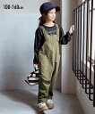 ジャンパースカート 子供服 キッズ 2点セット サロペット Tシャツ 女の子 ジュニア服 カーキ ブラック/ベージュ オフホワイト 身長100/..