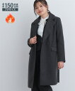 コート 小さいサイズ レディース メルトン ロング 低身長さん 小柄女性 ネイビー/杢ベージュ SS/S/M/L ニッセン nissen
