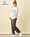 テーパードパンツ レディース ヴィンテージサテン サイドライン Le temps riche ブラウン系/ブルーグレー系 M/L 美脚 ボトムス ズボン ニッセン nissen