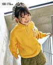 トレーナー 子供服 キッズ ハーフ ジップ ブラック/マスタード 身長100/110/120/130cm トップス スウェット プルオーバー ニッセン nissen