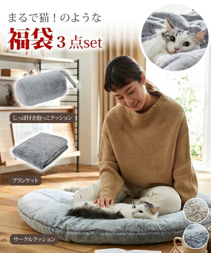 【福袋】猫くつろぐ3点セット福袋 3点セット 猫Feel 猫フィール 猫と...