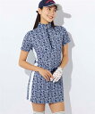 marie claire SPORT スポーツウェア トップス 大きいサイズ レディース marie claire ディンブルメッシュロゴ プリント ワンピース...