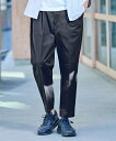 チノパンツ メンズ ストレッチ ツータックワイドテーパード パンツ チャコール/ベージュ S/M/L/LL ニッセン nissen