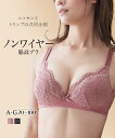 ノンワイヤーブラジャー 大きいサイズ レディース ノンワイヤー脇高柔らかシームレス ブラジャー ( トリンプ ) ノンワイヤー 女性 インナー ブルゴーニュロゼ/黒 B85~G85 ニッセン nissen