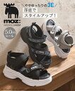 レディース moz 厚底クロス ベルト スポーツ サンダル ワイズ3E 靴 シューズ ホワイト/黒/黒×ネイティブ 22.5/23.0~23.5/24/24.5cm ニッセン nissen
