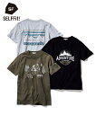 Tシャツ カットソー メンズ 半袖 プリント 3枚組 3L以上お腹ゆったり アウトドア柄 ビッグ ラージ トップス 黒＋杢グレー＋カーキ 3L〜10L ニッセン nissen