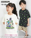 Tシャツ 子供服 キッズ MINECRAFT マインクラフト 接触冷感 半袖 プリント 夏 トップス カットソー アイボリー/ブラック 110〜160 ニッセン nissen