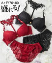 ブラジャー ショーツ セット レディース ブロッサムケミカルフロントホック ブラショーツ 女性 インナー パンツ パンティ ブラック/ボルドー E70_M〜F80_L ニッセン nissen