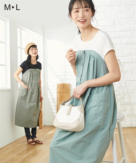 ローズマダム マタニティ ワンピース 授乳服 ママ ウエア ビスチェ風ドッキング 産前 産後 産前 