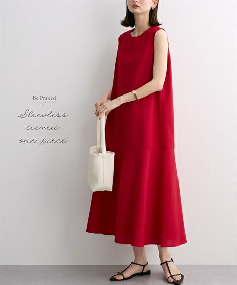 ワンピース ノースリーブティアードワンピース ニッセン nissenのサムネイル