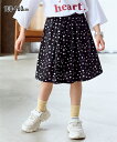 【店内全品★送料無料!10/20 AM10:59まで】子供服 キッズ カットソー パンツ イン スカート 女の子 ボトムス ガールズ 黒/黒 ドット 身長100~160cm ニッセン nissen