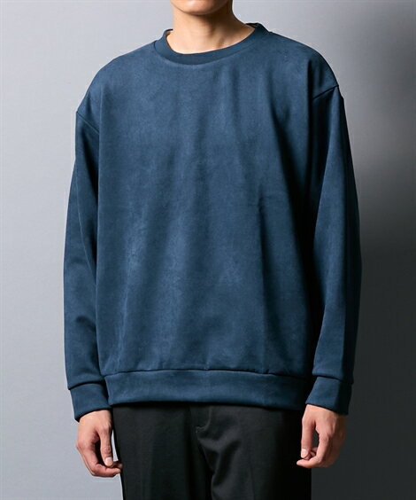 トレーナー スウェット メンズ ピーチダンボール クルーネック プルオーバー アイボリー/スミクロ/ダークブルー M/L/LL ニッセン nissen