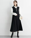 【店内全品対象★25%OFFクーポン配布中★先着1,200名限定 5/9 20時開始】ジャンパースカート レディース パール風 デザイン 付 ジャンパー スカー...