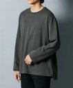 トレーナー スウェット メンズ オーバーサイズ ロング丈ダブルフェイス プルオーバー チャコール/ネイビー/ブラック S/M/L/LL/3L ニッセン nissen