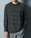 Tシャツ カットソー メンズ セミルーズ細ボーダースムースTシャツ トップス チャコール/ブラウン/ブラック S/M/L/LL/3L ニッセン nissen