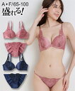 ブラジャー ショーツ セット レディース ワン カラー サイドリフト風 デザイン ブラショーツ 女性 インナー パンツ パンティ ネイビー/ピンク A65_M〜...