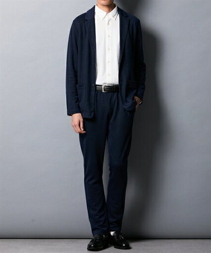 【店内全品対象★25%OFFクーポン配布中★先着1,500名限定 7/4 20時開始】パンツ メンズ ポンチテーパード セットアップ 着用可能 チャコール/ネイビー/ブラック M/L/LL ニッセン nissen