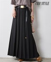ロングスカート レディース プリーツ マキシ スカート シックス タイル 秋 マキシスカート 長め ロンスカ グレー/ベージュ/黒 | L~10L | ニッセン nissen