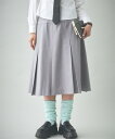 スカート ひざ丈 レディース プリーツ チャコールグレー/ライトグレー M~L/L~LL/LL~3L ニッセン nissen