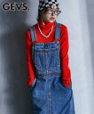 サロペット ワンピース ジャンパースカート レディース 綿100% ハート刺しゅう デニム ジャンパー スカート GEVS. 対応 キャミワンピ キャミソールワンピース ブラック系デニム/ブルー系デニム M~10L ニッセン nissen