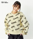 トレーナー 子供服 キッズ 裏起毛総柄 ショート 丈 女の子 冬 トップス スウェット プルオーバー アイボリー/黒 身長130/140/150/160cm ニ...