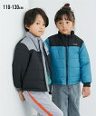 アウター 子供服 キッズ 中綿 ジャケット 男の子 女の子 羽織 ターコイズ/ブラック 身長110/120/130cm ニッセン nissen