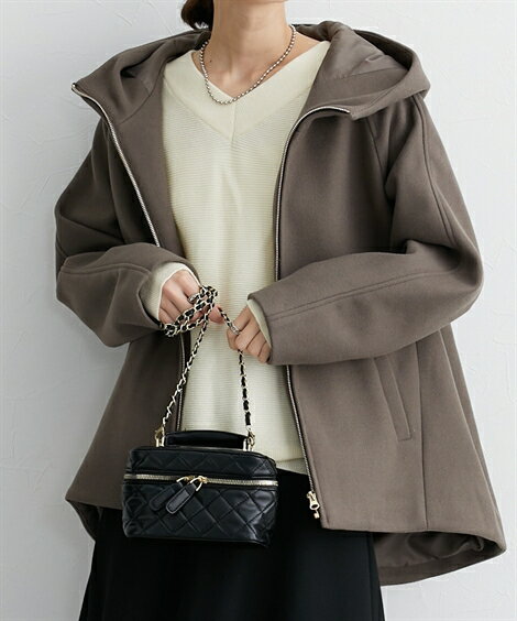 【全品対象クーポン配布中★先着100名 50%OFF★先着3,000名 25%OFF!12/4 20時開始】コート アウター レディース フェイクウールフーデッ...