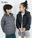 アウター 子供服 キッズ ファイバーダウン パーカー ジャケット 男の子 女の子 羽織 チャコール/ネイビー/ブラック 身長110~160cm ニッセン nissen
