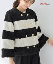 ジャケット アウター レディース プードルボア配色 OtonaSMILE グレージュ×アイボリー/黒×オフホワイト M/L/LL/3L ニッセン nissen