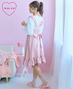 【店内全品対象★15%OFFクーポン★今すぐ使える→10/27 10:59まで】ワンピース ひざ丈 レディース エプロン marun ピンク/黒 L〜10L ニ...