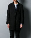 コート アウター メンズ メルトン シングルチェスター チャコール/ブラック M/L/LL ニッセン nissen
