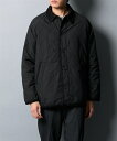 メンズ 衿コール中綿キルティング ジャケット 秋 冬 ブラック | M/L/LL | ニッセン nissen