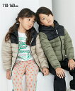 アウター 子供服 キッズ ファイバーダウン切替 パーカー ジャケット 男の子 女の子 羽織 ブラック/ベージュ/ライトカーキ 身長110~160cm ニッセン nissen