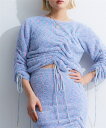 ニット セーター レディース クロップドドロスト トップス 冬 ブルー/黒 M~L/L~LL ニッセン nissen
