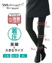 【店内全品対象★25%OFFクーポン配布中★先着1,000名限定 10/24 20時開始】タイツ 大きいサイズ レディース SNSの声から生まれた大きなサイズがある着圧 インナー 女性 黒 L~3L/4L~5L/6L ニッセン nissen