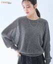 【最大25%OFF SALE!5/16 10:59まで】ニット セーター レディース シアーラメスリーブ プルオーバー OtonaSMILE オフホワイト系/杢...