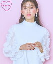 Tシャツ カットソー レディース 袖ボリューム marun ダークネイビー/ホワイト L〜6L ニッセン nissen