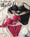 ブラジャー ショーツ セット レディース アストレアフラワーモチーフ ブラショーツ 女性 インナー パンツ パンティ ブラック/レッド B65_M〜F80_L ...