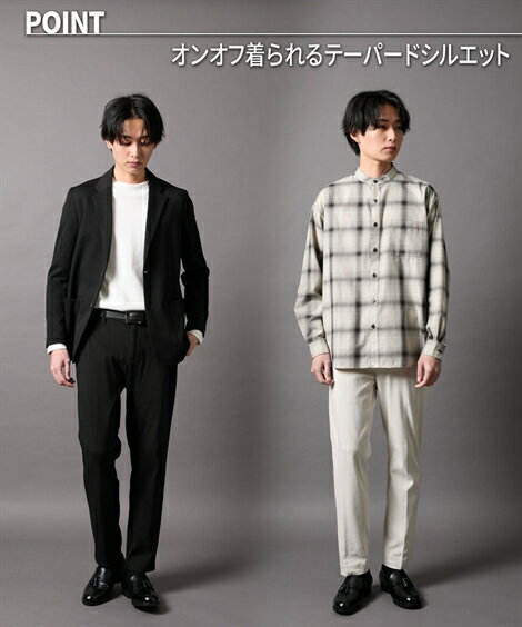 チノパンツ メンズ ストレッチ 素材 スラックス パンツ オフホワイト/チャコール/ブラック M/L/LL ニッセン nissen