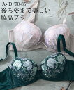 【店内全品対象★25%OFFクーポン配布中★先着1,500名限定 7/19 20時開始】ブラジャー レディース 背中もすっきりの脇高 インナー 女性 グリーン/グレー A70~D85 ニッセン nissen