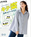 シャツ ブラウス レディース キテ楽ちょいゆるスキッパー 春 グリーン系/ブルー系 | L~LL/3L~4L/5L~6L/8L/10L | ニッセン nissen