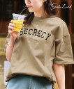 Tシャツ カットソー レディース 綿100% ゆるシルエット プリント 接触冷感 夏 アッシュブルー メッセージ ~黒 メッセージ L~10L ニッセン nissen