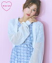 カーディガン レディース メッシュアーム ボレロ marun 羽織り 冷房対策 オフホワイト/ネイビー L~10L ニッセン nissen