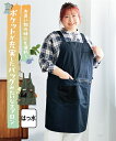 レディース ポケットたくさん手ぶら エプロン はっ水加工 カーキ系/ネイビー系 L~LL/3L~4L/5L~6L/8L/10L ニッセン nissen