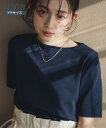 ニット セーター 小さいサイズ レディース ハーフ スリーブ 低身長さん 小柄女性 冬 グレージュ/ネイビー SS/S/M/L ニッセン nissen