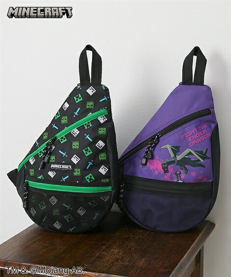 バッグ（鞄） キッズ MINECRAFT マインクラフト ボディ バッグ 男の子 女の子 春 夏 秋 冬 かばん おしゃれ グリーン/パープル ニッセン nissen